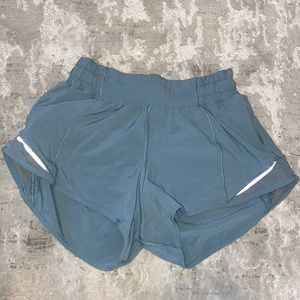 Blue size 2 Lululemon hotty hot shorts